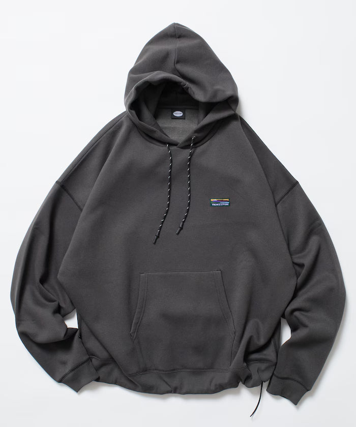 Big silhouette one-point logo pullover hoodie/hem cord/back brushed 【limited edition】