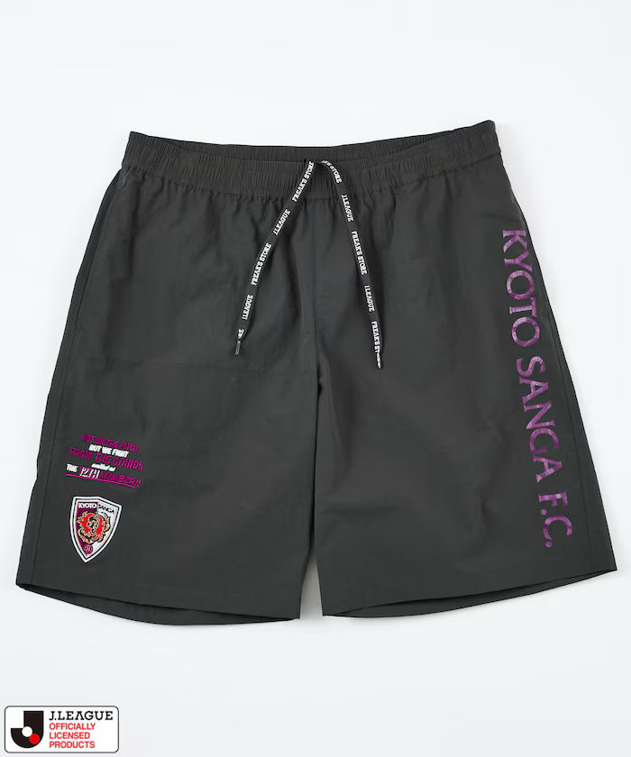 [May 15 12:00 Sales Start] J.LEAGUE × FREAK'S STORE Custom SUPPORTERS NYLON SHORTS [Kyoto Sanga F.C.] - Charcoal Gray