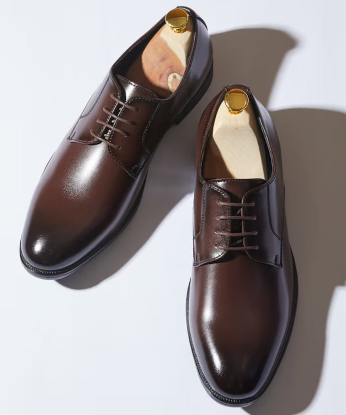 Plain-Toe Dress Shoes [25.5~27.5cm] 【Limited Edition】 - Brown