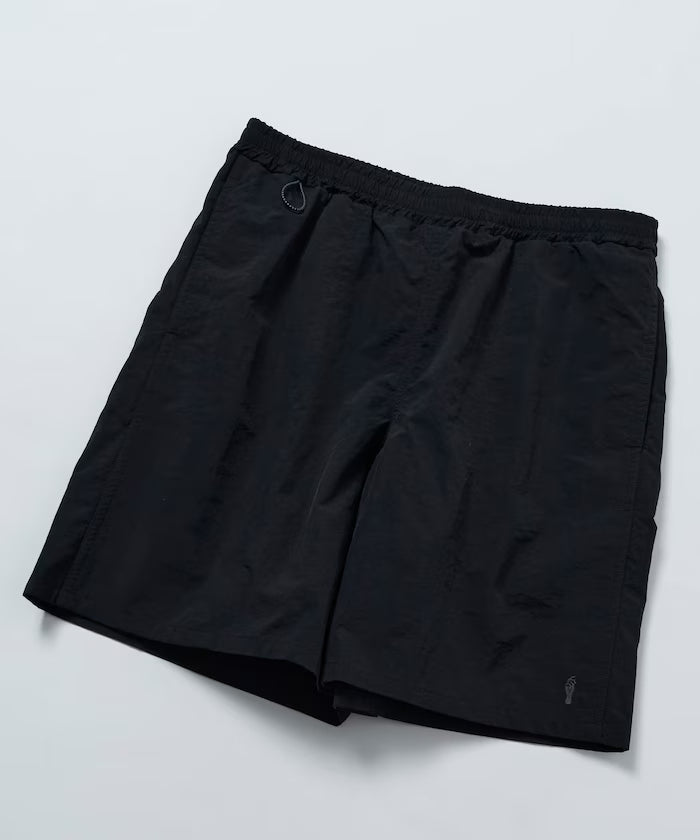 Nylon Medium Length Baggy Shorts