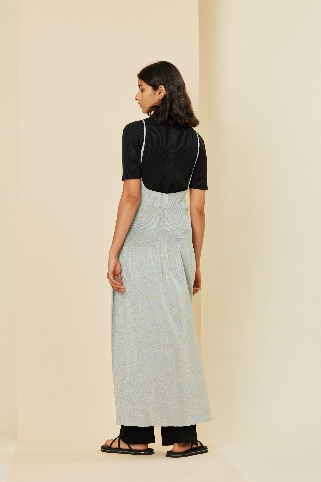 RIVULET METAL SLEEVELESS DRESS