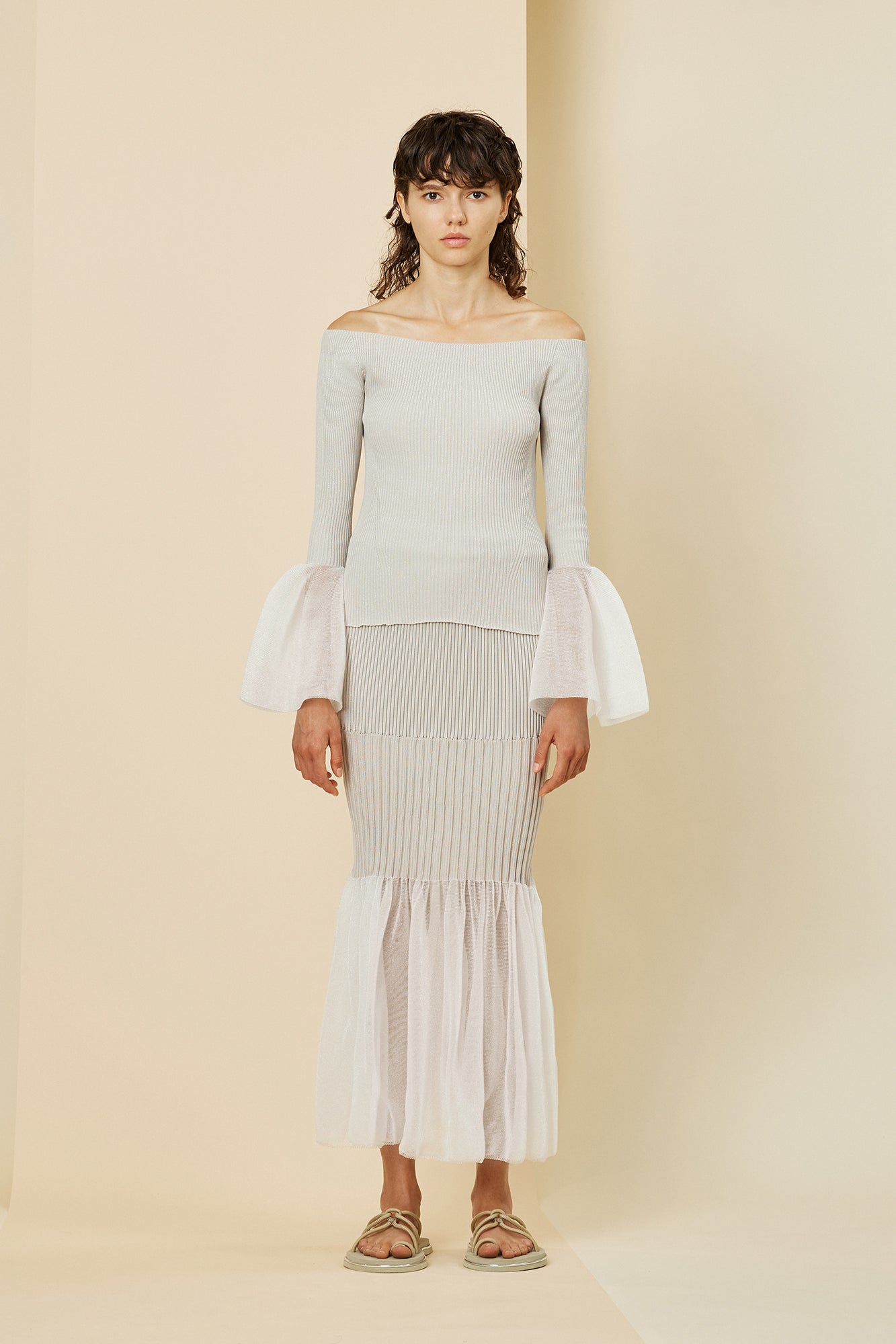 FLUTED LUCENT GLITTER MERMAID SKIRT