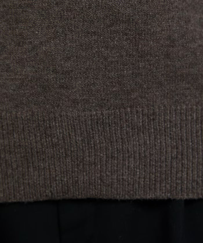 Polo knit pullover with flower motif - limited edition