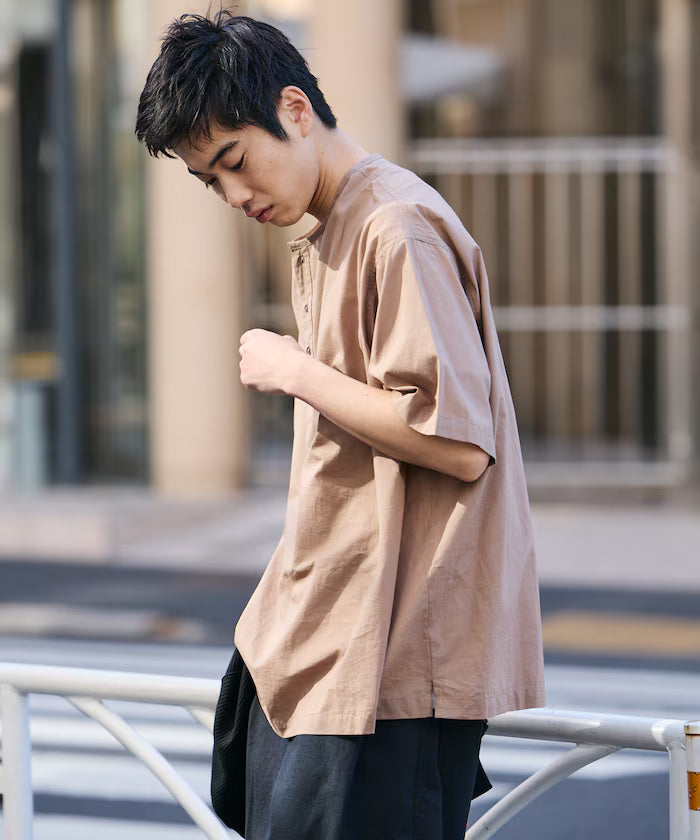 Relax Fit Relaxed Fit Henley Neck Pullover Shirt [Limited Edition]