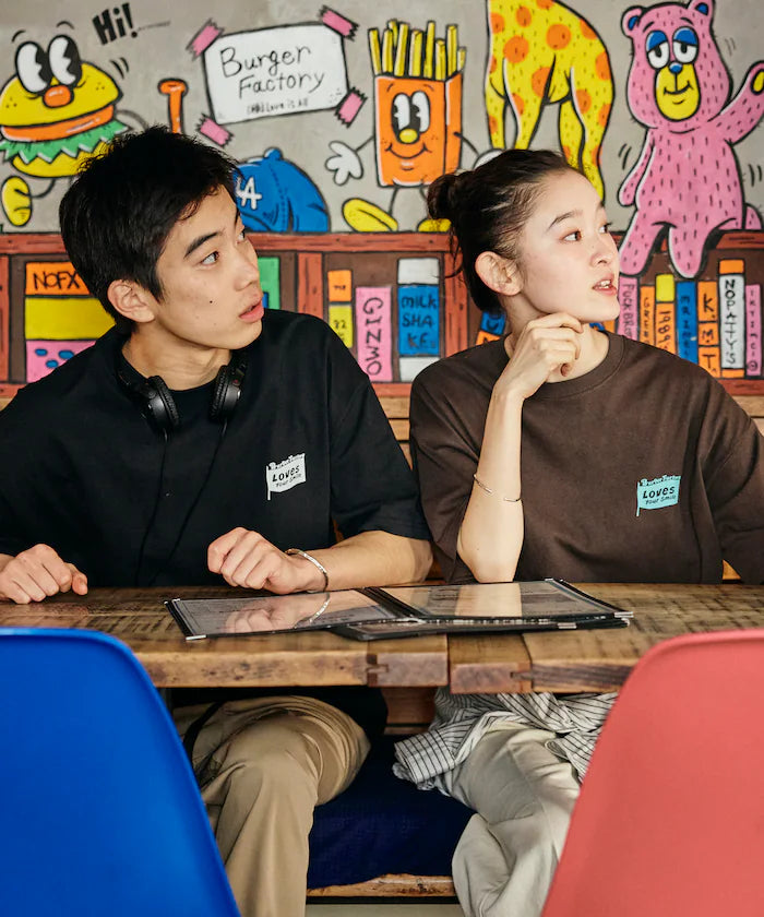 Burger Factory × FREAK'S STORE/ Burger Factory Limited Big Silhouette Back Print Crew Neck T-shirt 【Limited Edition】