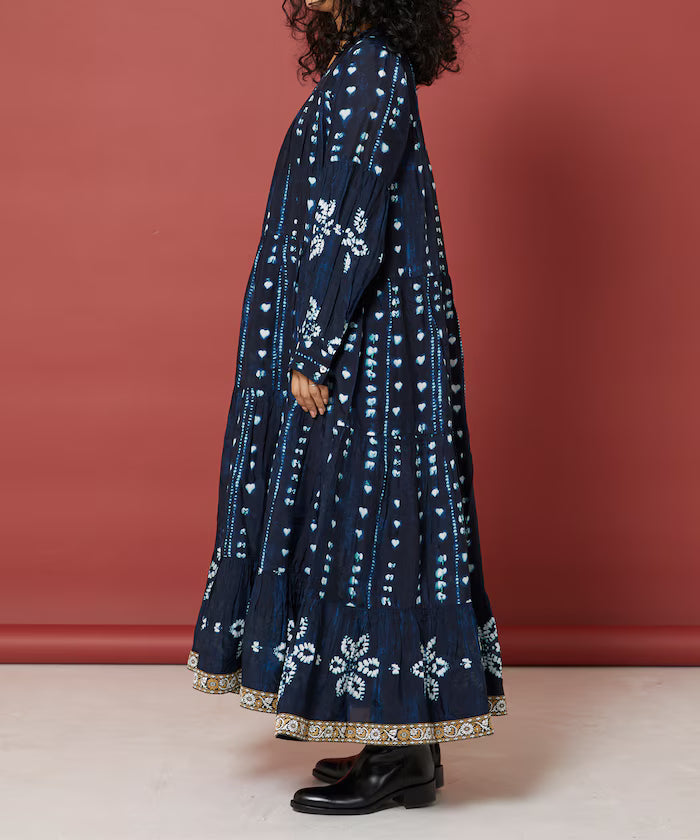 Shibori Print Tiered One Piece