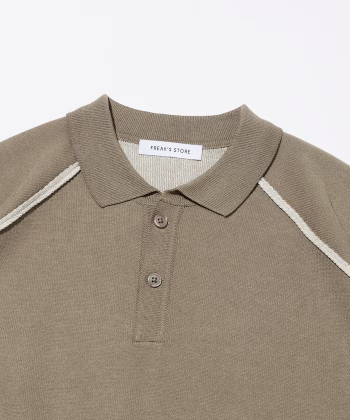 COOL TOUCH Double Face Color Polo Neck Knit Pullover Contact Cooling