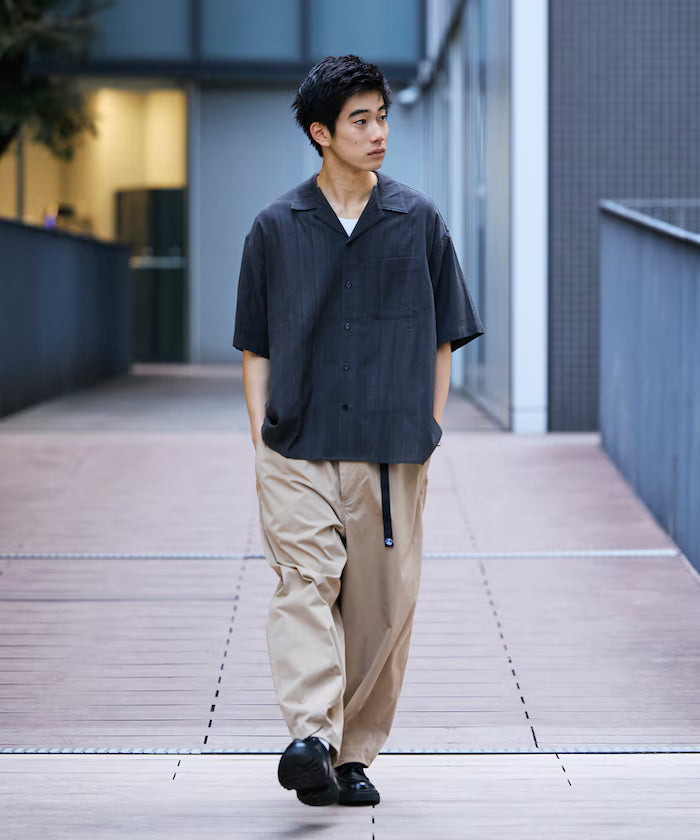 Relax Fit Relaxed Fit Shadow Stripe Open Color Shirt [Limited Release]