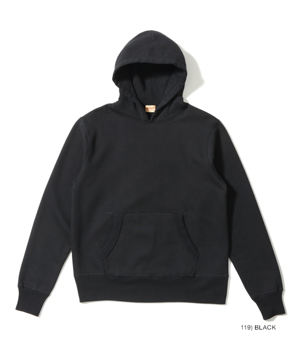 HEAVY SWEAT HOODED PARKA - BLACK