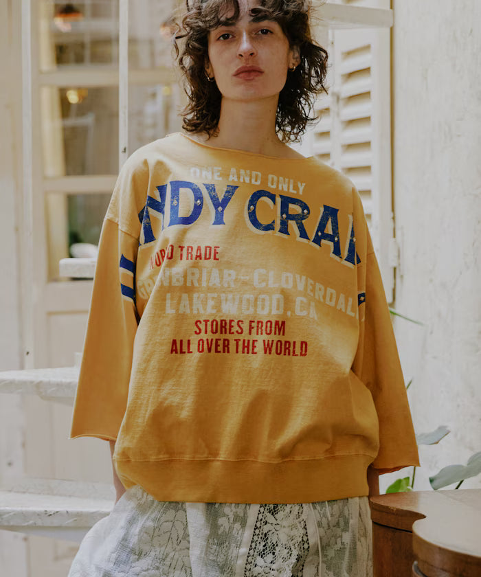 2WAY Front-Back Big Logo T-Shirt - Yellow