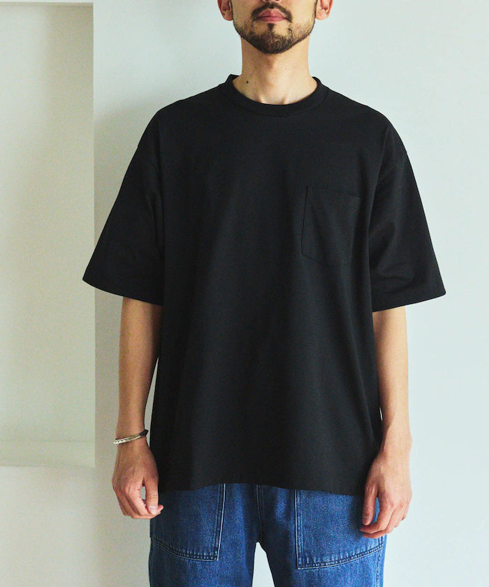 AIRDRY HIGH TECHYARN 7.7oz Big Silhouette Crew Neck Pocket T-Shirt Quick-dry Heat Shield