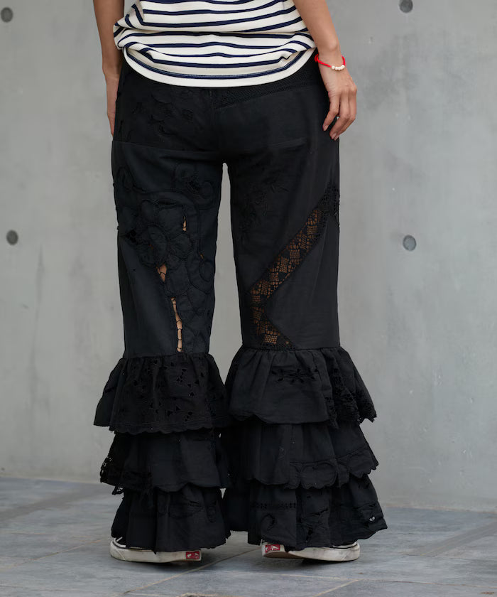 vintage lace tablecloth remake easy pants