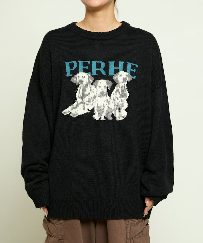 Dalmatian Dog Design Jacquard Knit Limited Edition