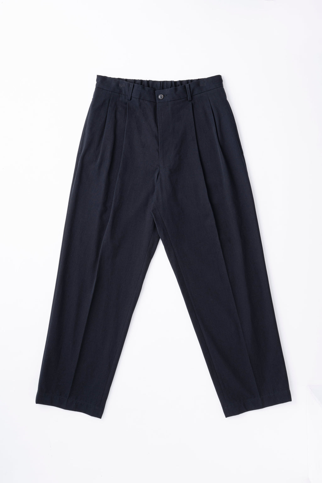 DOUBLE PLEATED TROUSERS - BLACK