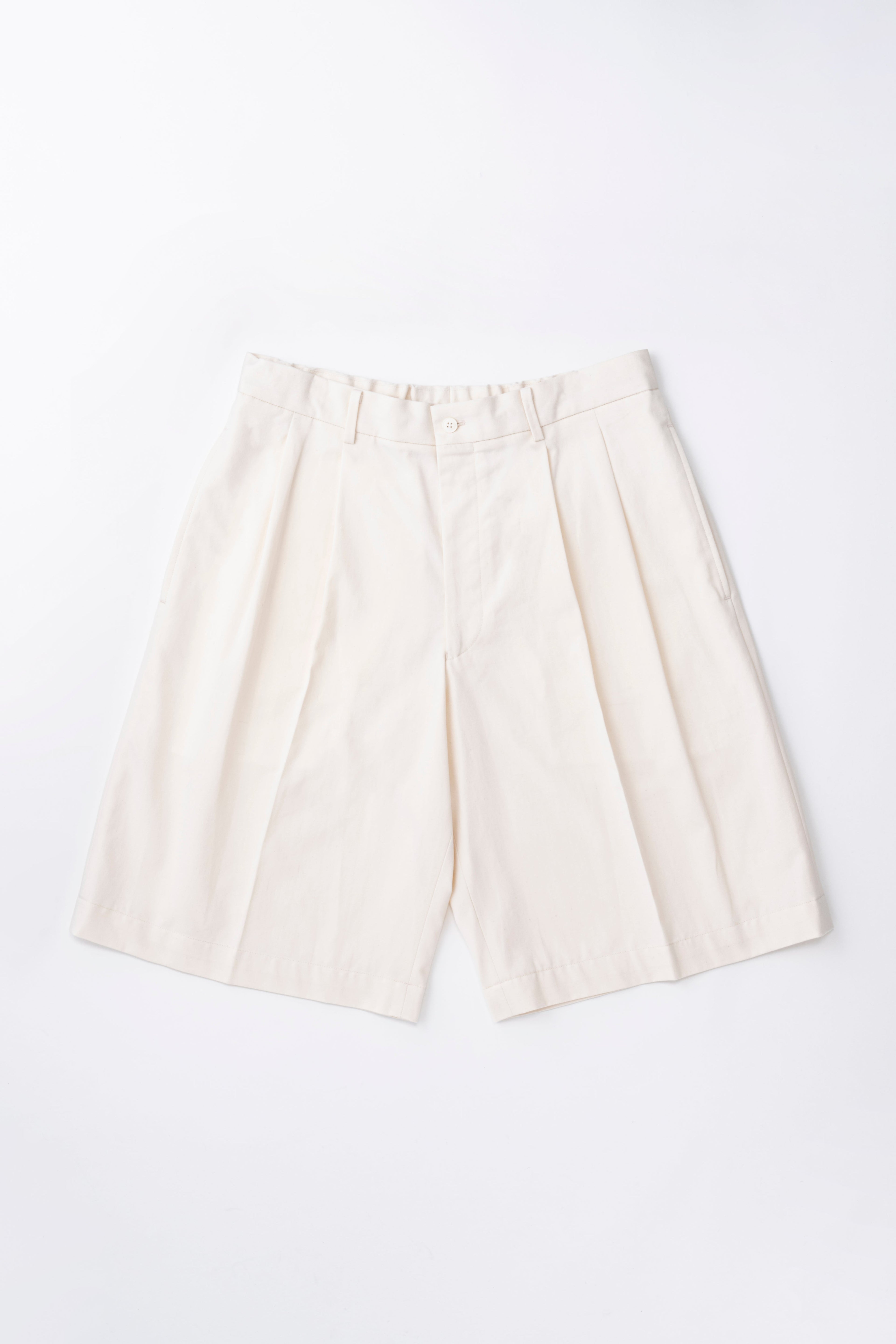DOUBLE PLEATED TROUSERS - ECRU