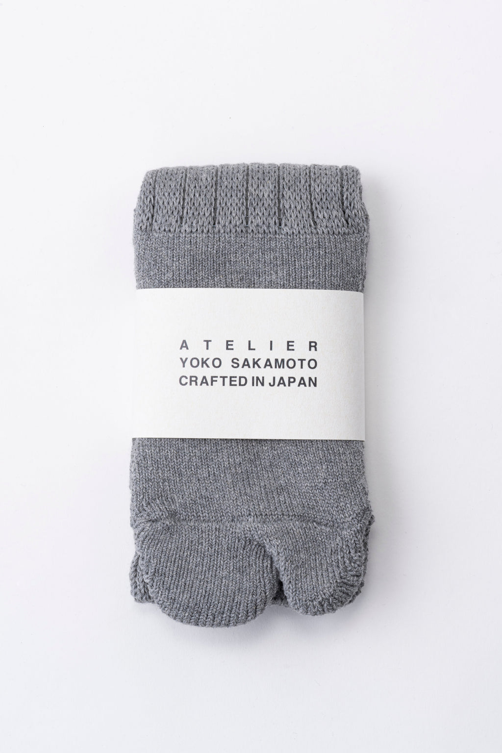COTTON TABI PILE SOCKS - HEATHER GRAY