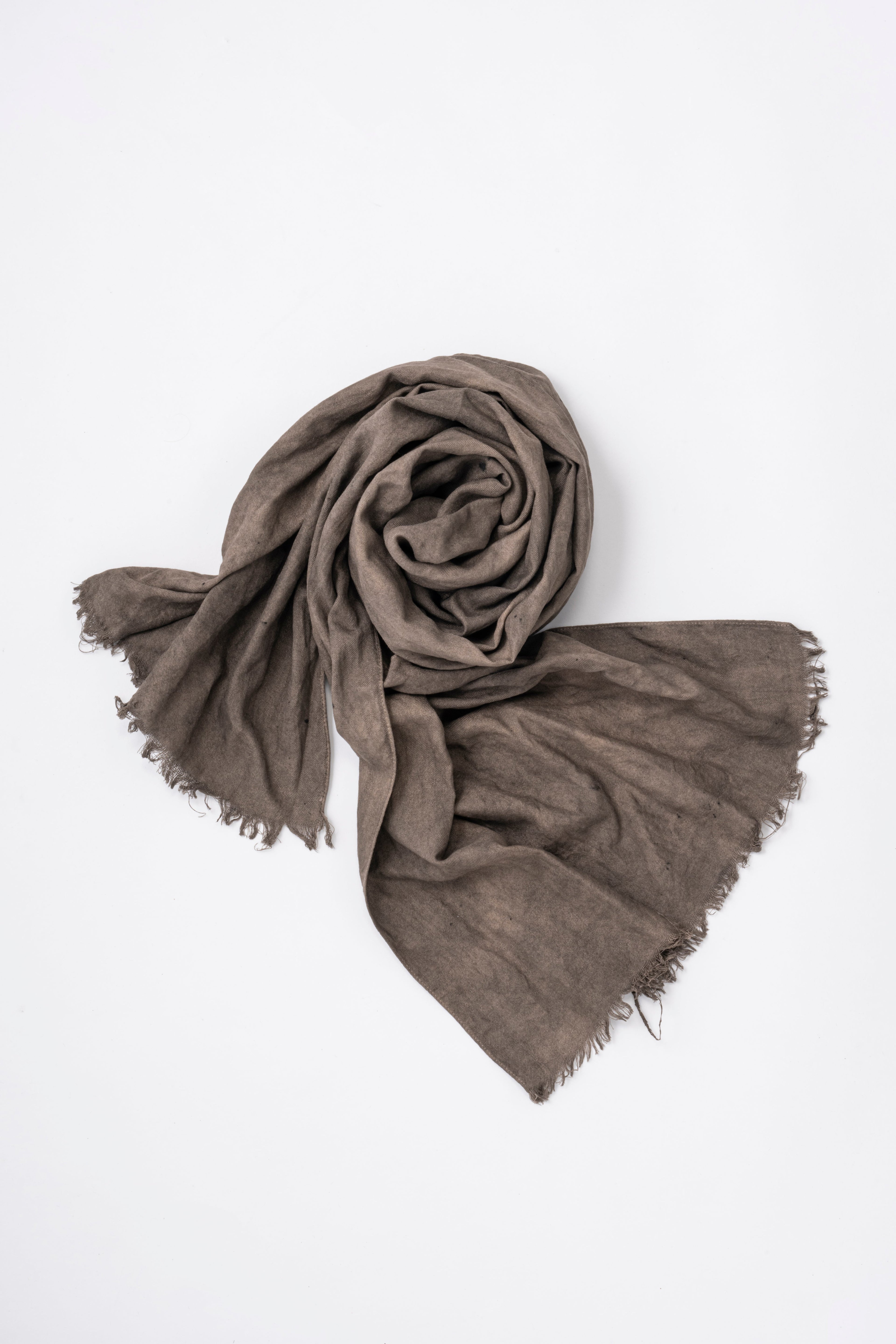 LONG SCARF - BLACK RICE × WALNUT × SUMI INK