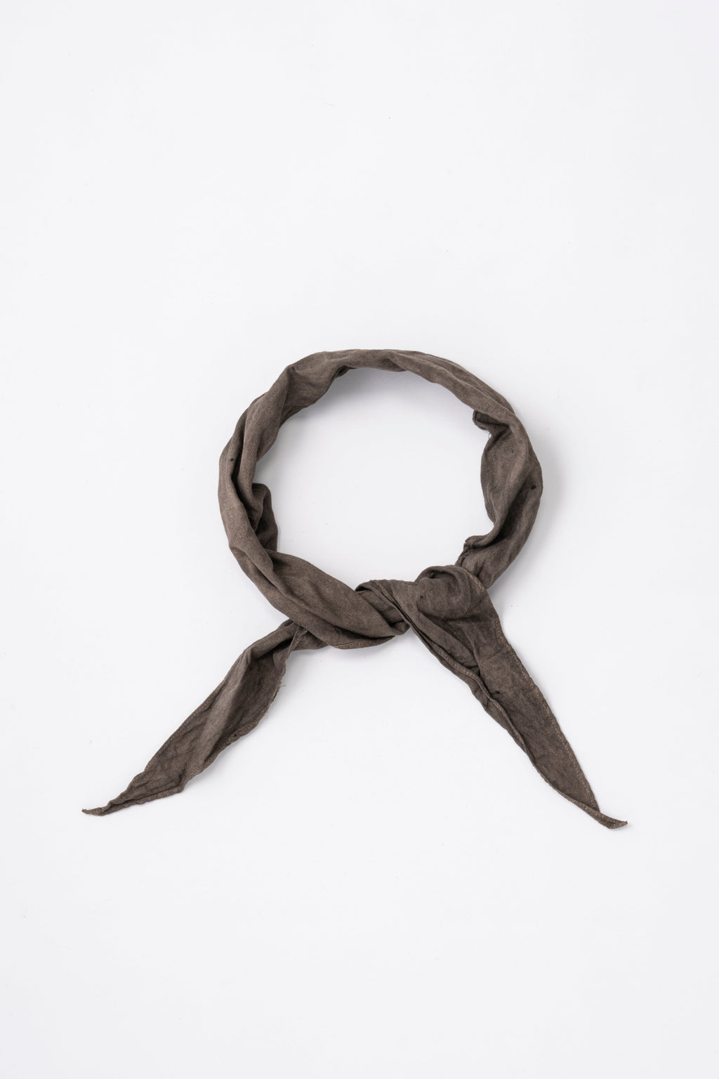 SHORT SCARF - BLACK RICE × WALNUT × SUMI INK