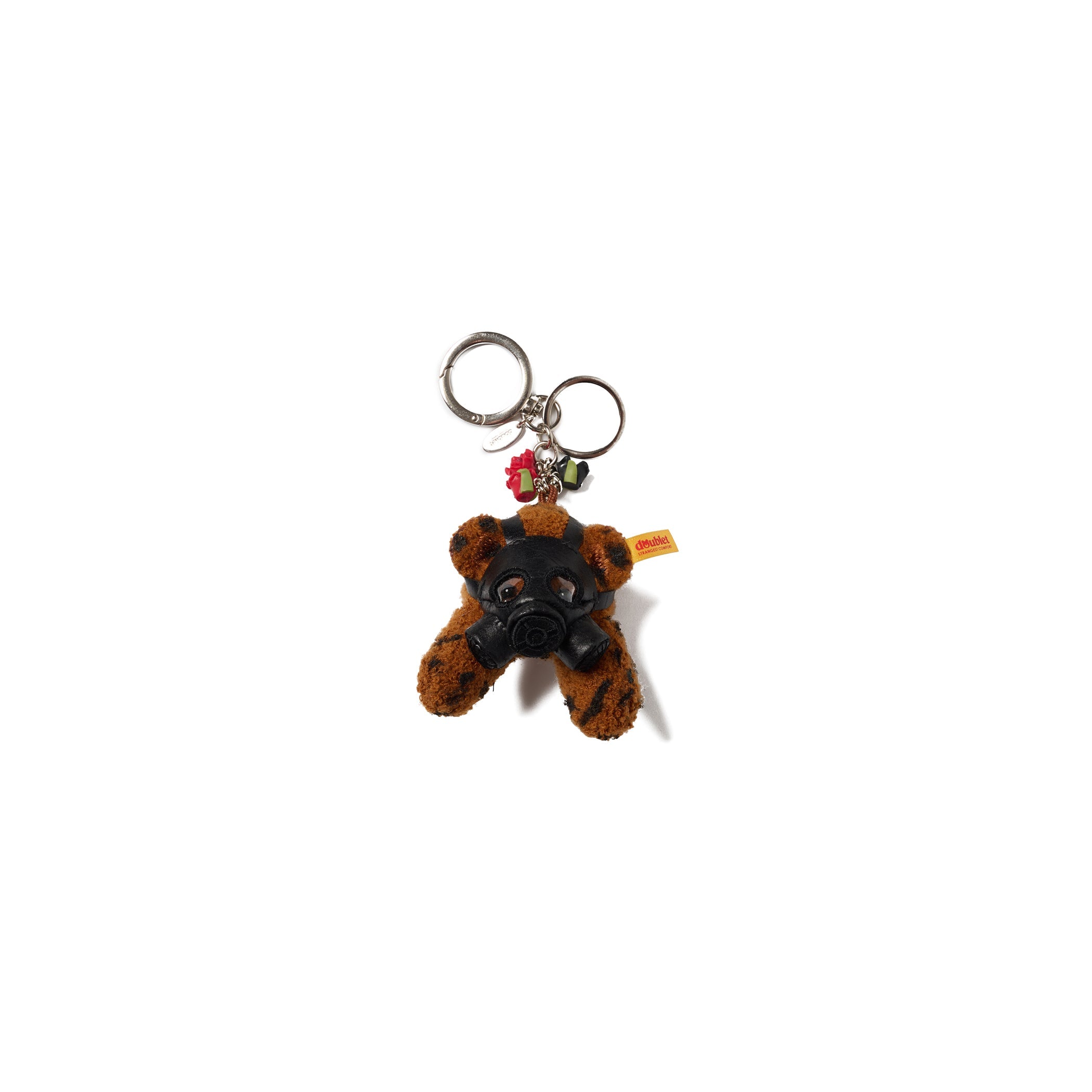 GAS MASK BEAR KEY RING : SILVER - SILVER