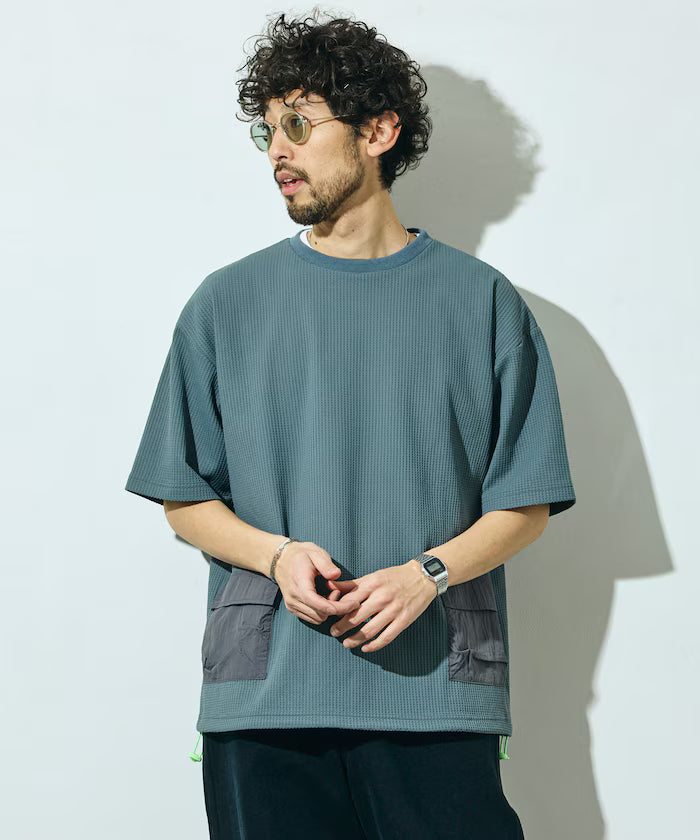 Side Pocket Spindle Tech Thermal Short Sleeve T-Shirt / Big Silhouette