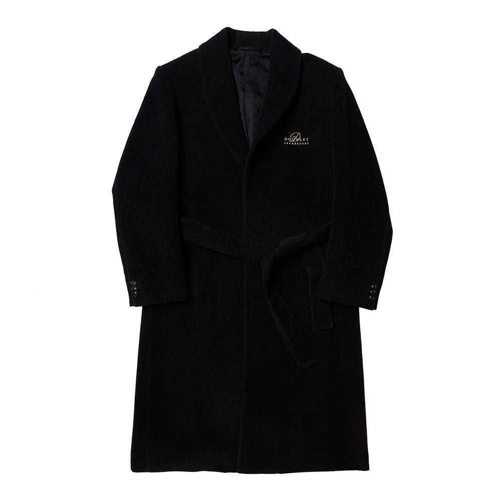 BATHROBE TAILORED COAT - BLACK