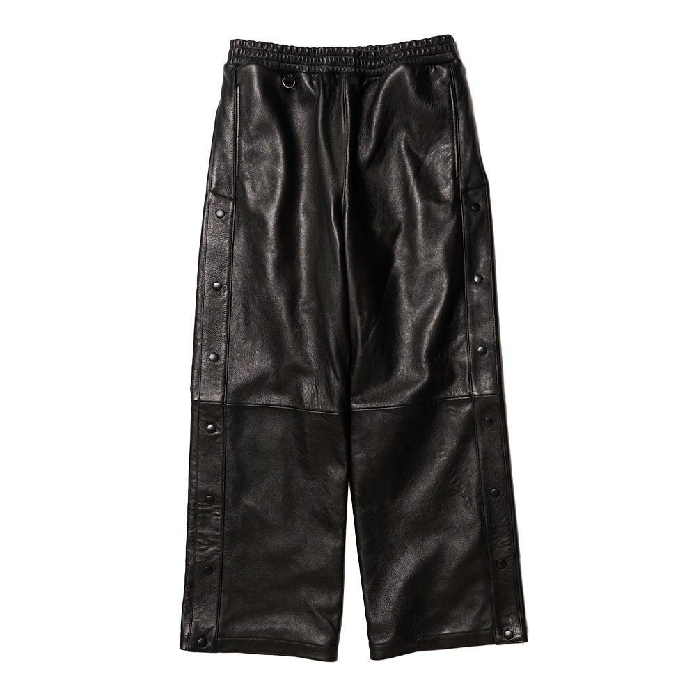 LEATHER BASKETBALL PANTS - BLACK