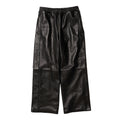 LEATHER BASKETBALL PANTS - BLACK