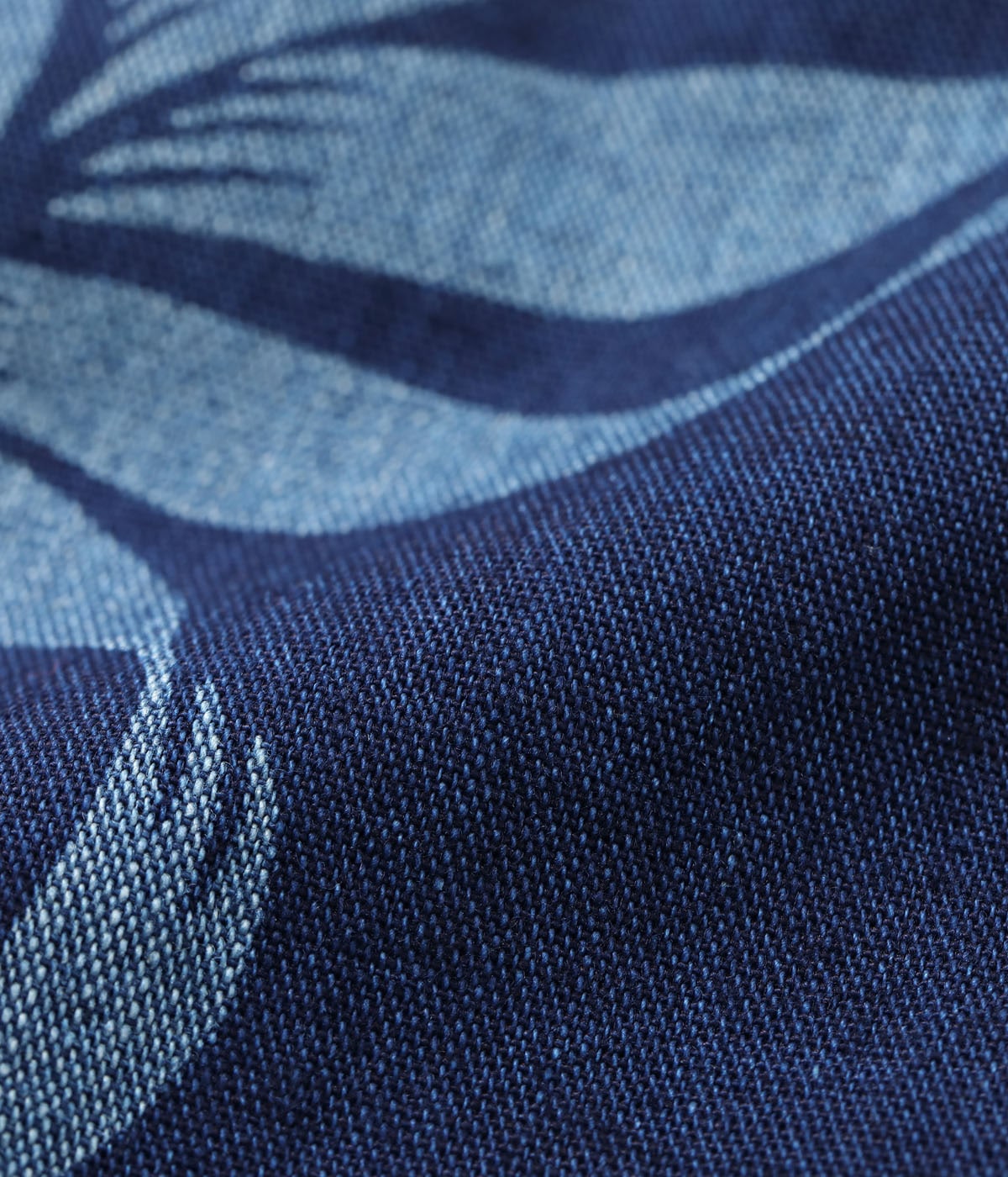 DUKE KAHANAMOKU INDIGO COTTON HAWAIIAN SHIRT “DUKE'S PINEAPPLE”