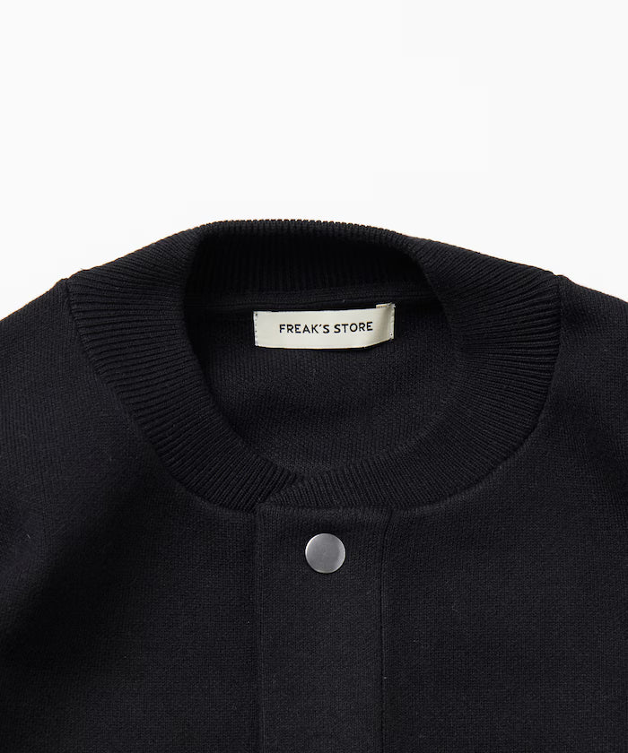 Relax Fit Relax Fit Sweat-like Knit Crew Neck Snap Cardigan [Limited Edition]