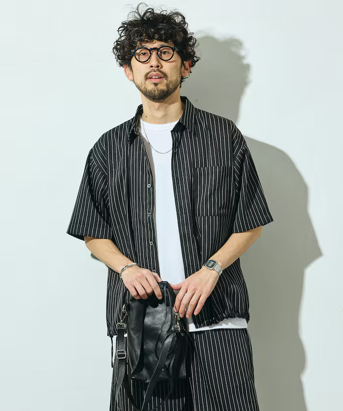 Spindle Stripe Short Sleeve Shirt / Compatible with Setup