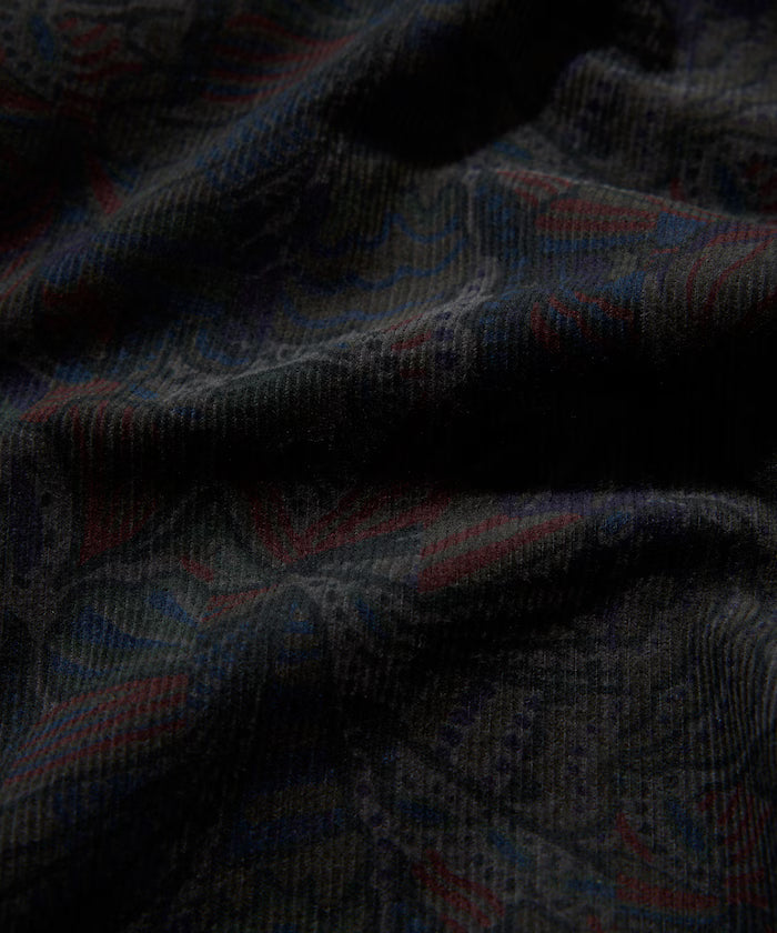 Wide Straight Silhouette All-Over Print Light Corduroy Easy Pants [Compatible with Set Up]