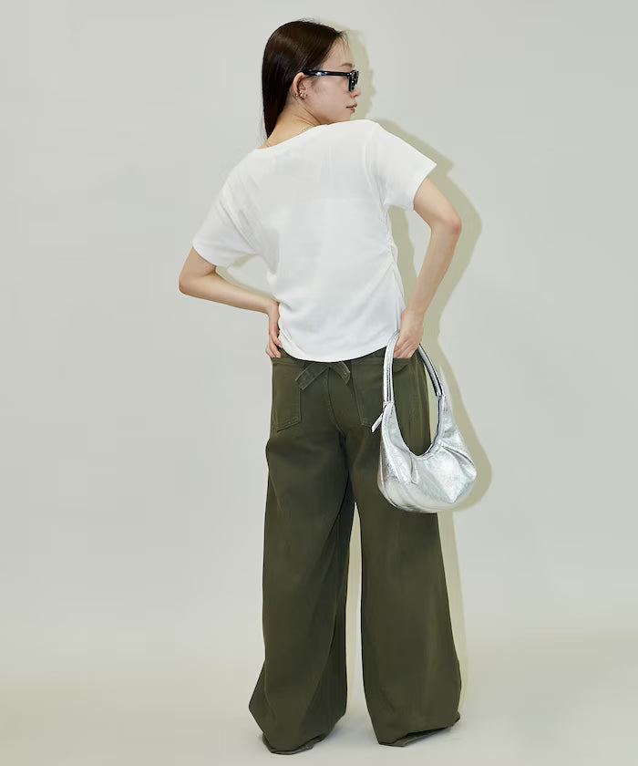 Light Waffle Waist Shirring T-Shirt Limited Edition