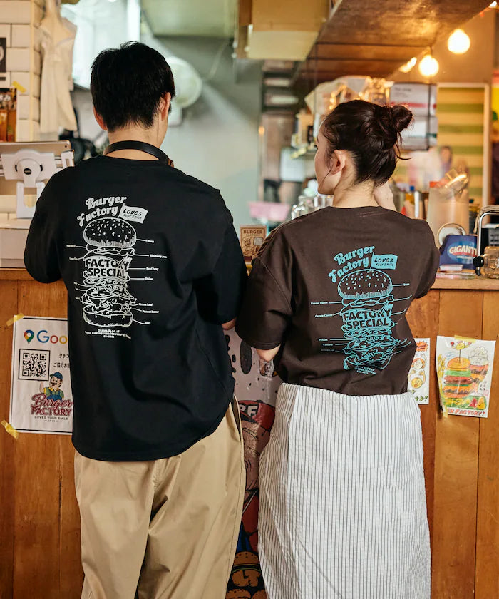 Burger Factory × FREAK'S STORE/ Burger Factory Limited Big Silhouette Back Print Crew Neck T-shirt 【Limited Edition】