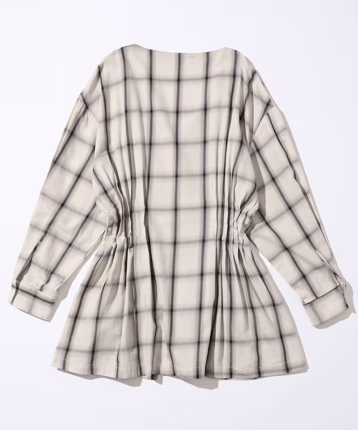 Ombre Check Tuck Shirt / Tunic