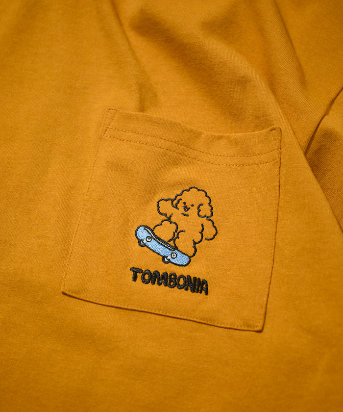 tombonia/Tombonia Back Print Crew Neck Pocket T-Shirt/New Life