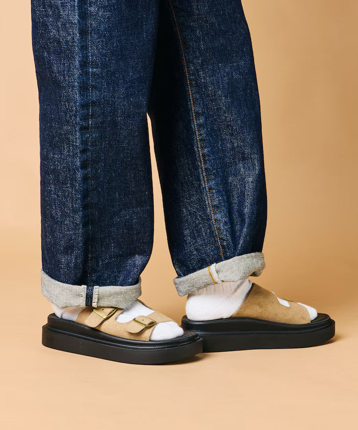 Lazerette SW Double Strap Slide Sandal / Platform Sole [23~28cm] 【Limited Edition】