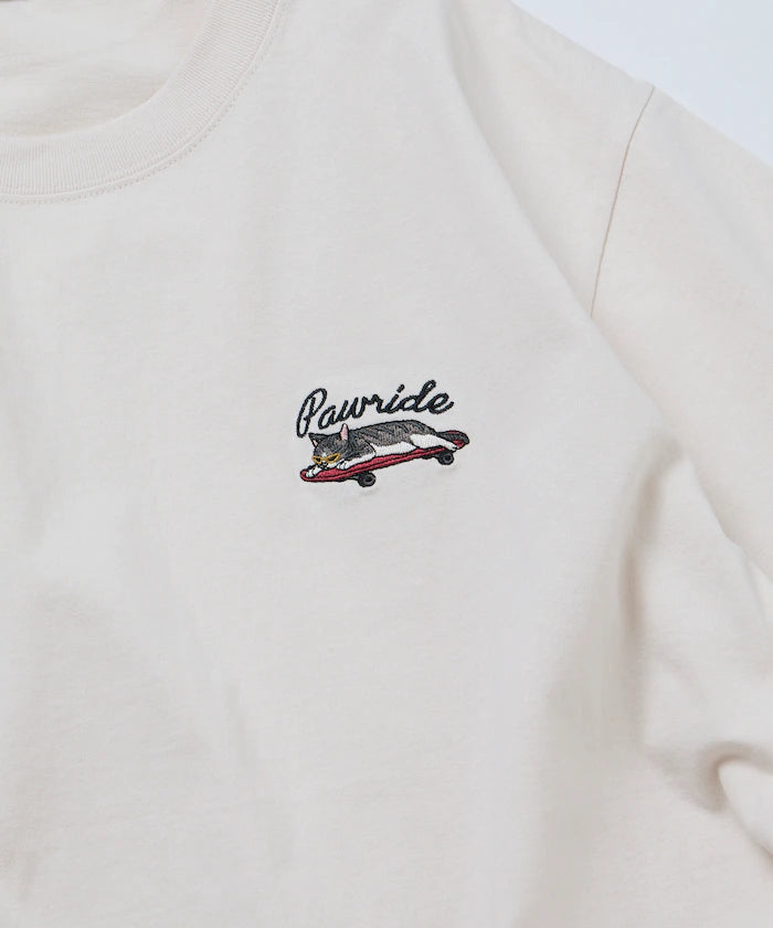 Relaxed Fit One-Point Animal Embroidery Crew Neck T-Shirt [Limited Edition]