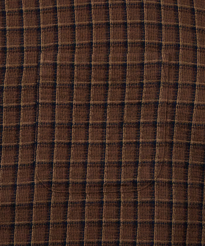 AUSTRALIAN COTTON Open Collar Check Shirt Short Sleeve