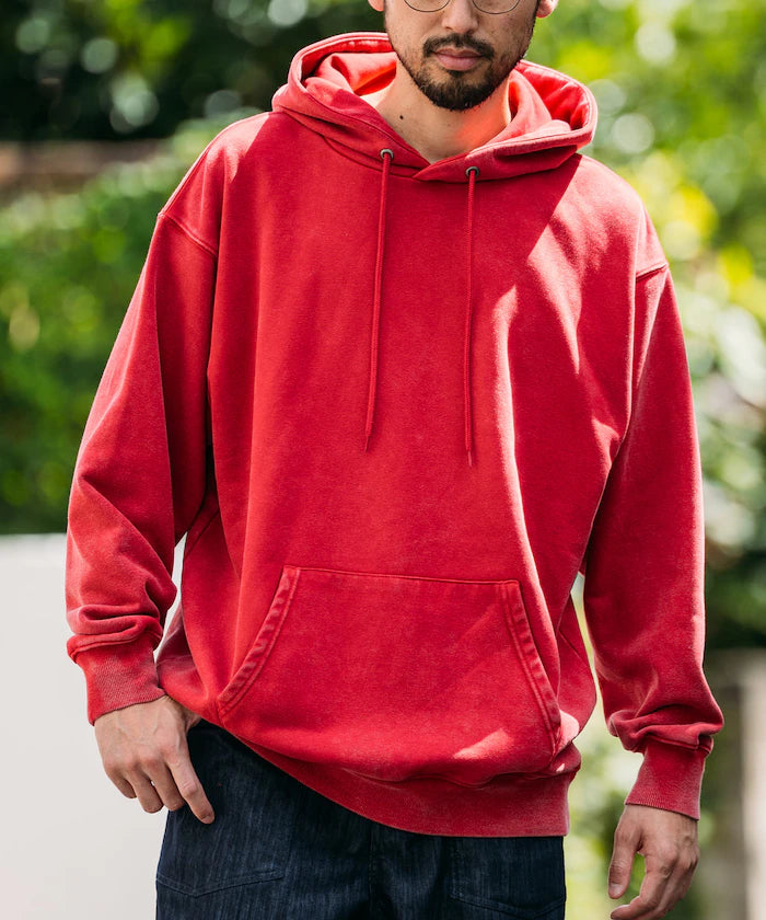13 oz HEAVY WEIGHT pigment-dyed sweat hoodie