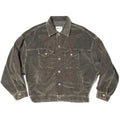 BONE APPLIQUE CORDUROY JACKET - GREY