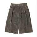BONE APPLIQUE CORDUROY CROPPEDPANTS - GREY