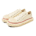 SPIKY CANVAS SNEAKER - IVORY