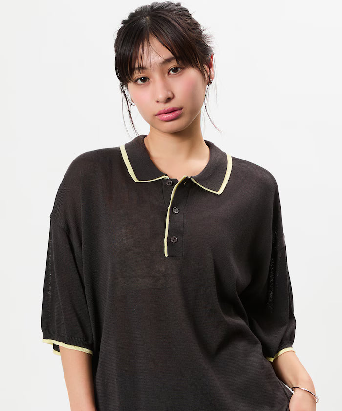 Limited Release Relaxed Fit Color Block Knit Polo Shirt