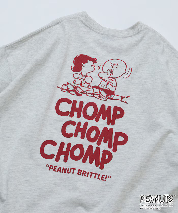 PEANUTS/Peanuts Limited Edition Big Silhouette Back Print Crew Neck T-Shirt/CHOMP 【Limited Edition】