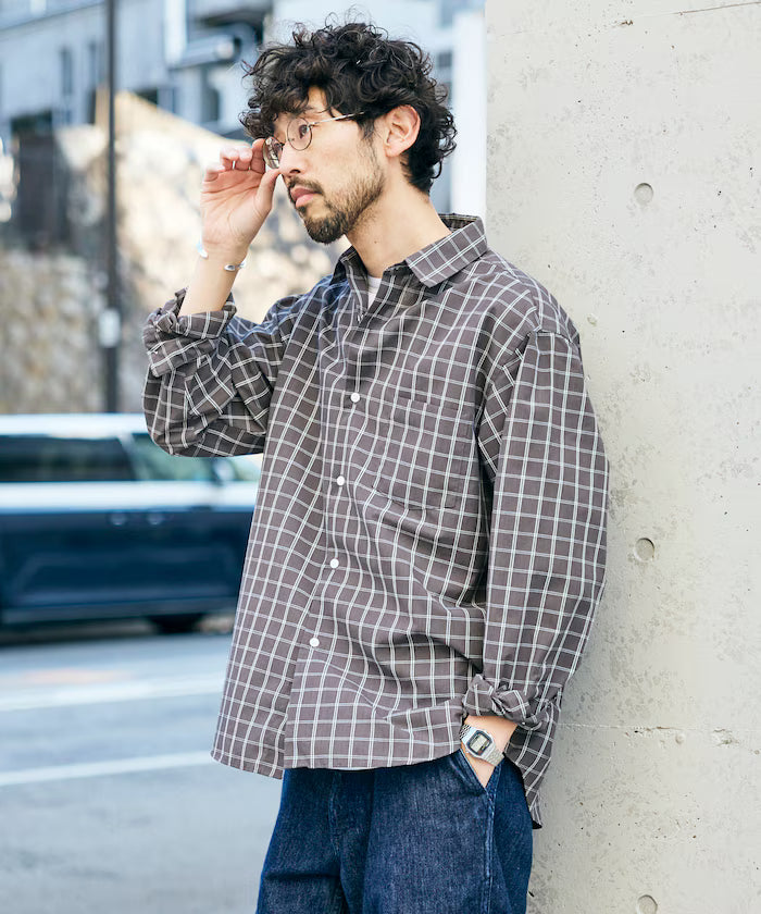 AIRDRY HIGH TECHYARN high-performance material broad regular color shirt long sleeve/quick-drying/heat shielding