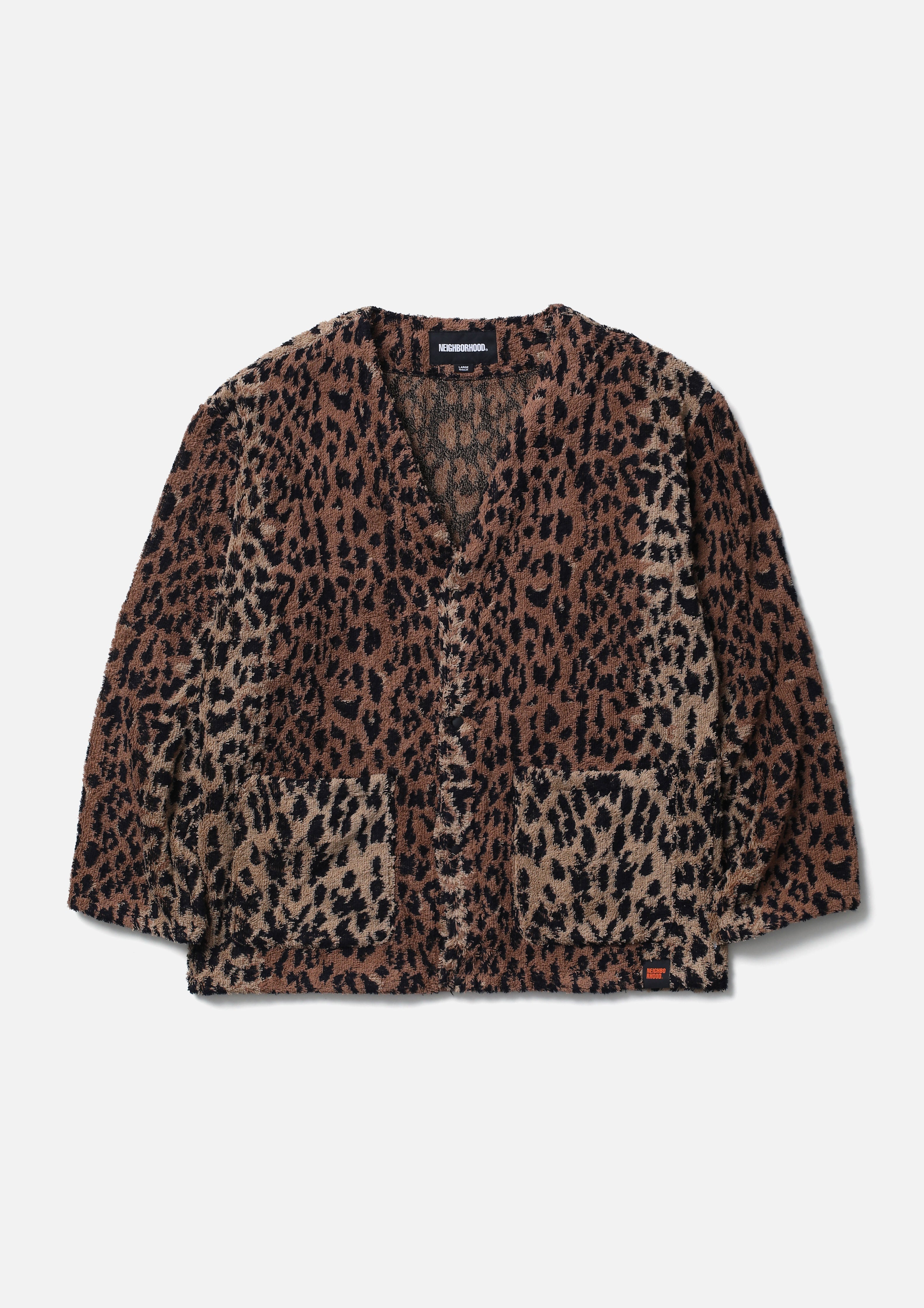 Nh X Hippopotamus Terry Cloth Cardigan Ls - LEOPARD