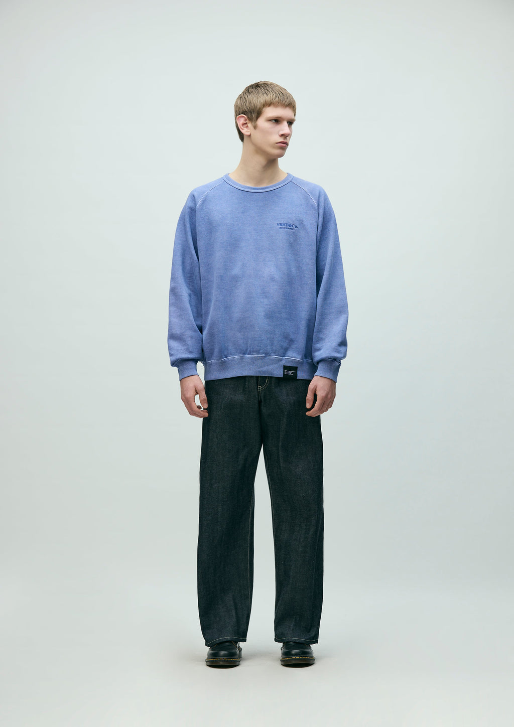 Pigment Dyed Sweat Shirt Ls