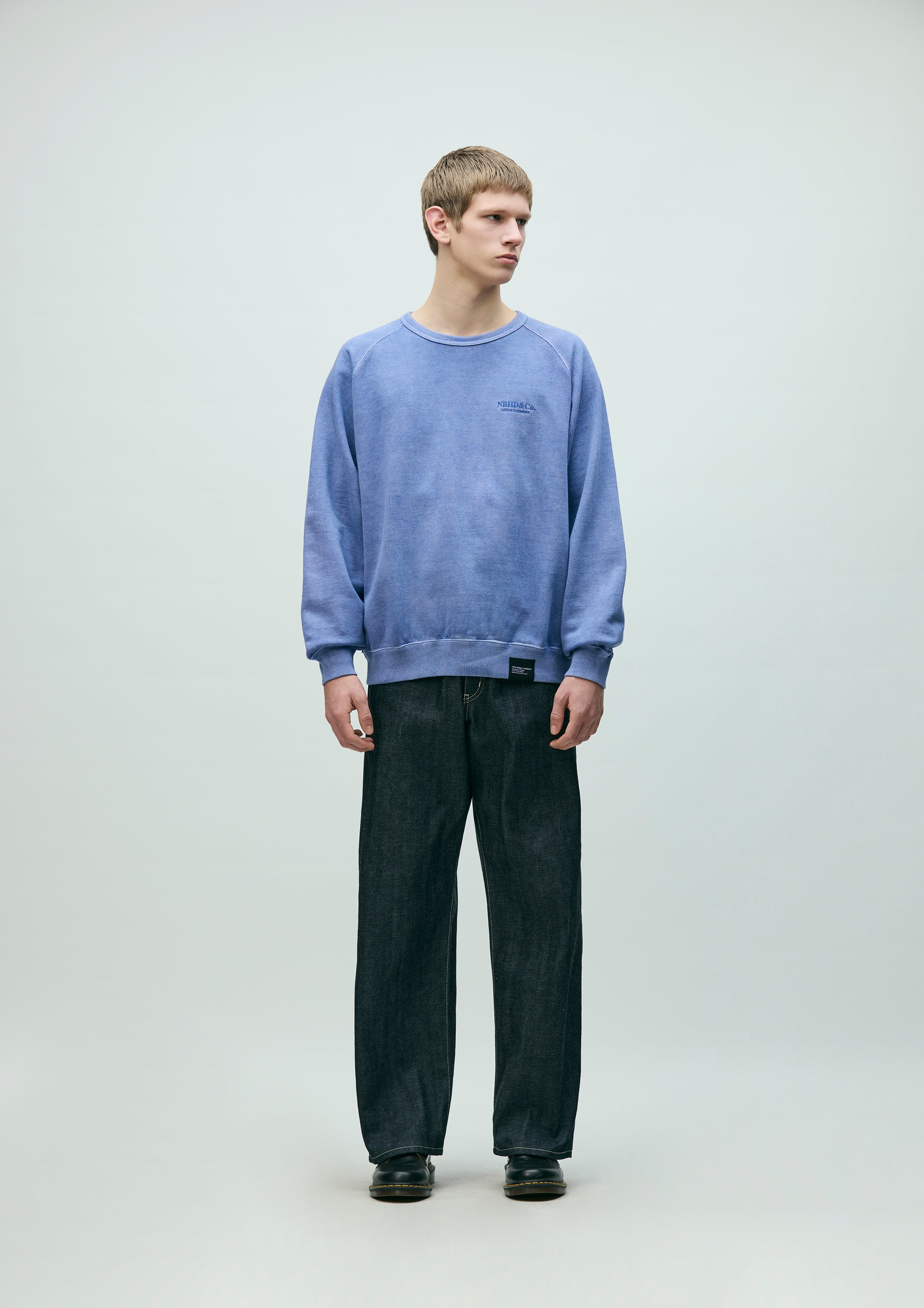 Pigment Dyed Sweat Shirt Ls