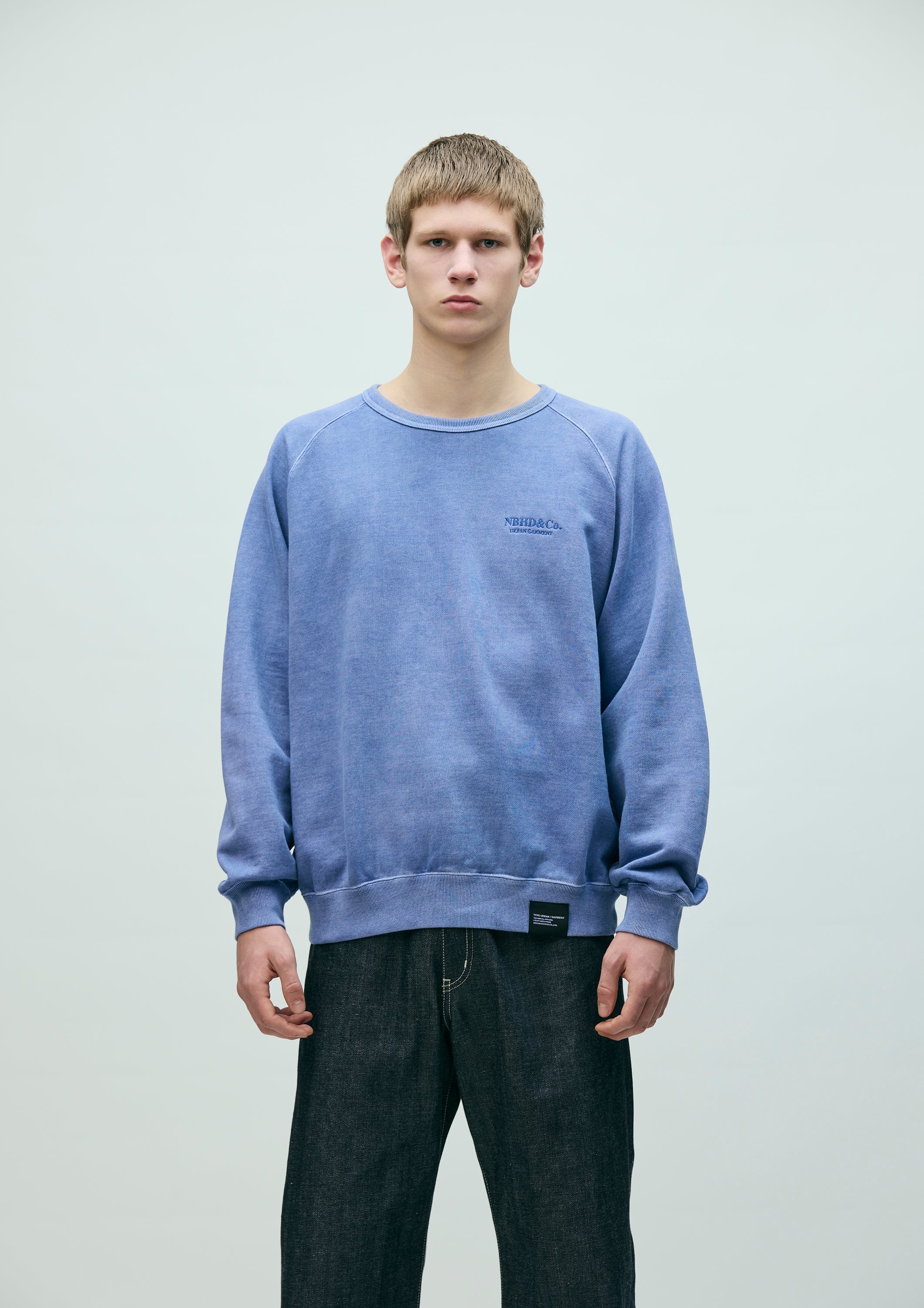 Pigment Dyed Sweat Shirt Ls