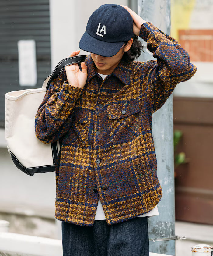 Poly Tweed CPO Check Shirt Jacket